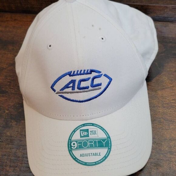 New Era ACC Football Adjustable Baseball Cap NWT White Unisex One Size - Picture 1 of 6
